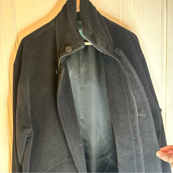 Tom James Alpaca and Wool Men's Classic Black Military Jacket large - Picture 6 of 11